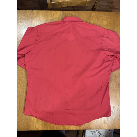 Malco Modes Vintage Western Pearl Snap Shirt Red XXL Tall USA Rodeo Cowboy - Picture 5 of 7
